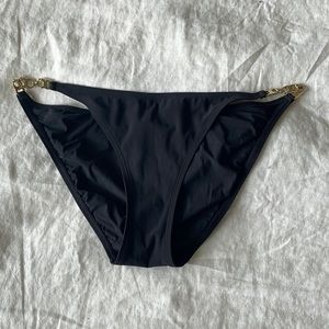 Tory Burch Black Gemini Link Bikini/Swimsuit Bottoms